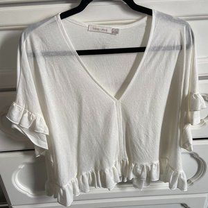 bishop + young RUFFLE SLEEVE TEE